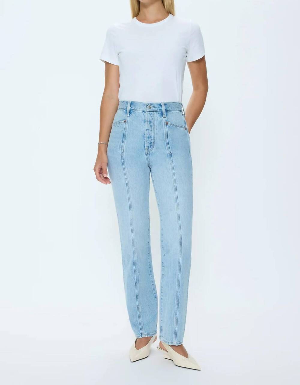 NEW PISTOLA cassie rigid jeans in light wash